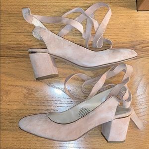 Nine West Lace Up Block Heels